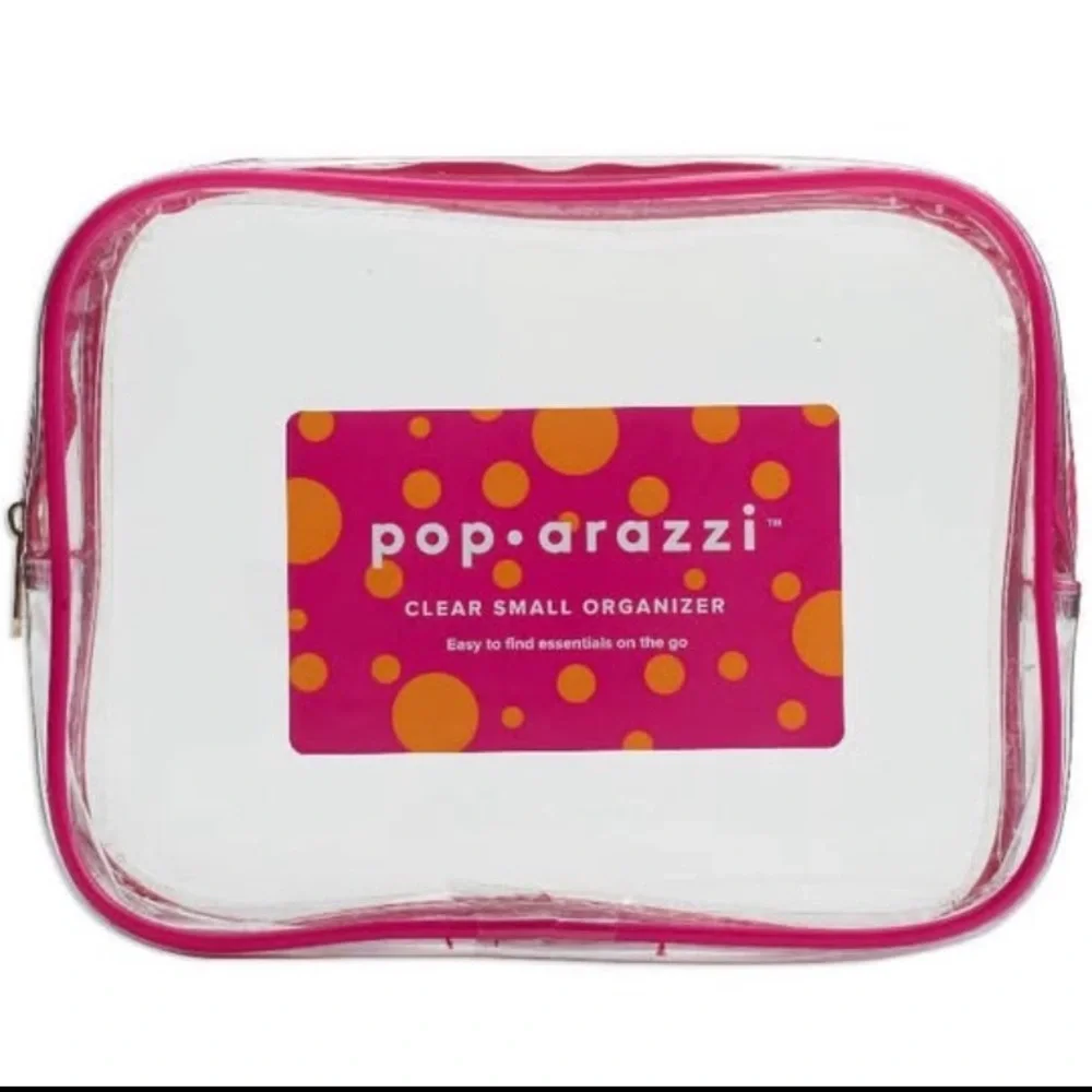 Pop-arazzi‎ Clear Small Organizer with Pink Trim